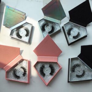 DIAMOND EYELASH PACKAGING BOXES WITH LASHES