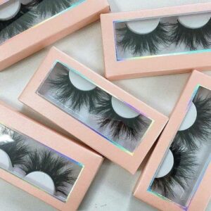 3d mink eyelashes with custom eyelash packaging