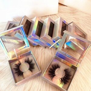 wholesale mink lashes package rain bown package