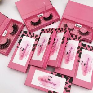 wholesale custom eyelash packaging box with wholesale mink lashes
