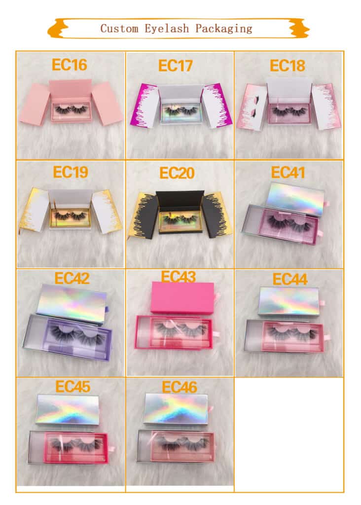 printed eyelash packaging boxes 