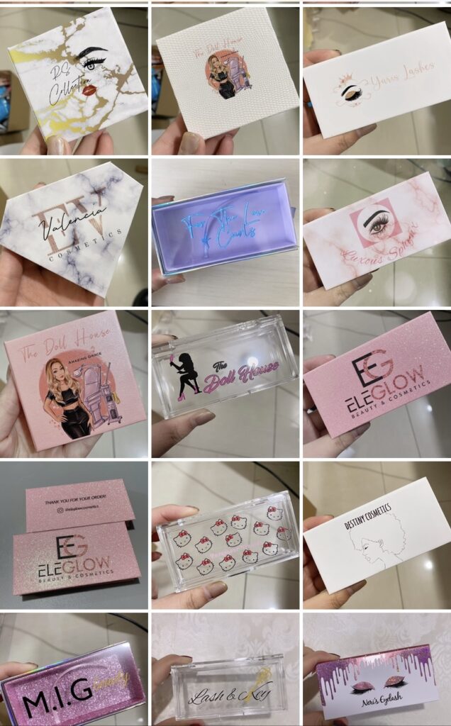custom eyelash packaging  with private label logo