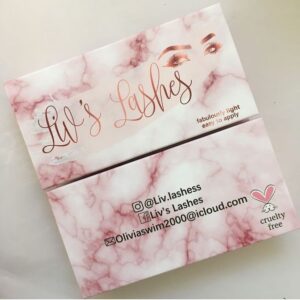 cheap custom eyelash packaging with lash logo