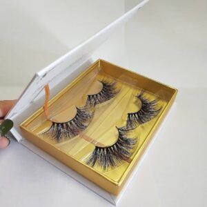 custom eyelash packaging box wholesale mink lashes 