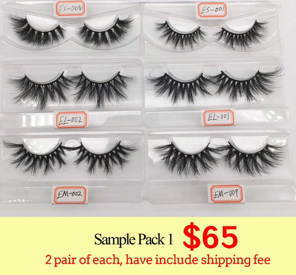 wholesale mink lashes sample from eyelash vendors