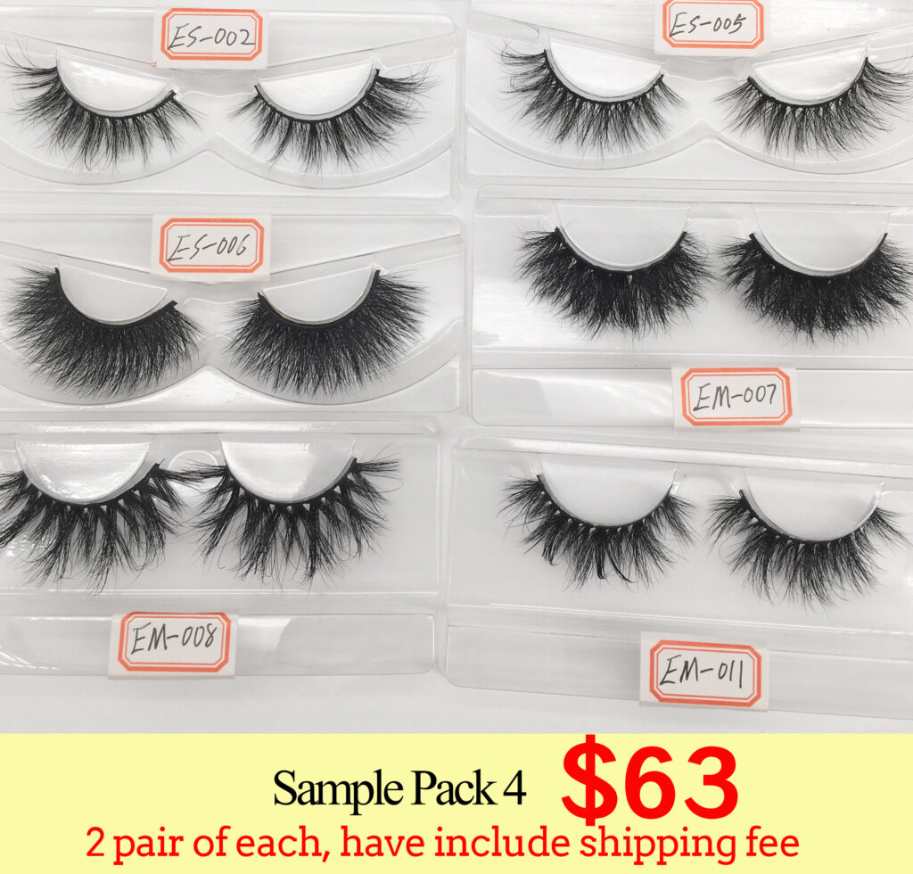 3d mink lashes wholesale lash sample pack
